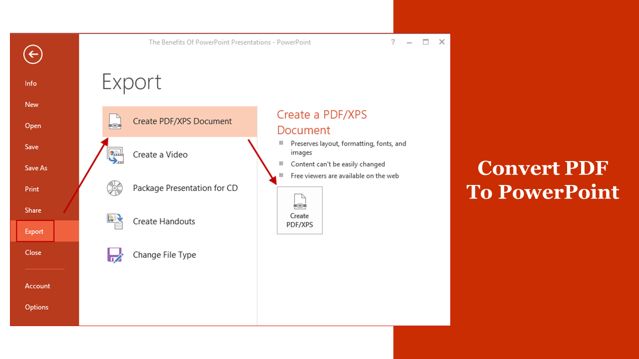 Convert PDF To PowerPoint Slide Template Presentation